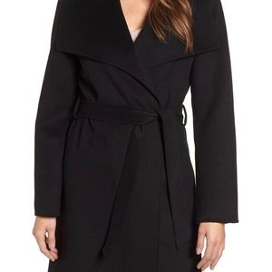 TAHARI Ellie Double Face Wool Blend Wrap Coat